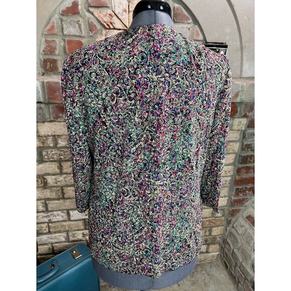 Alex tank top and jacket formal party purple teal sparkle - Picture 11 of 16